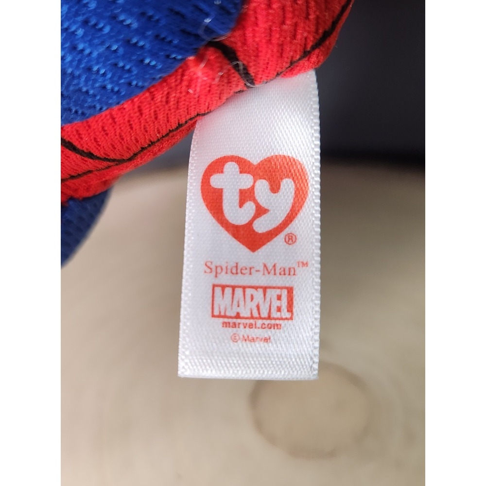 Spider-Man Beanie Babies TY 6" Marvel Plush Toy with Tags BRAND NEW Mint‎ Cond - Picture 10 of 15